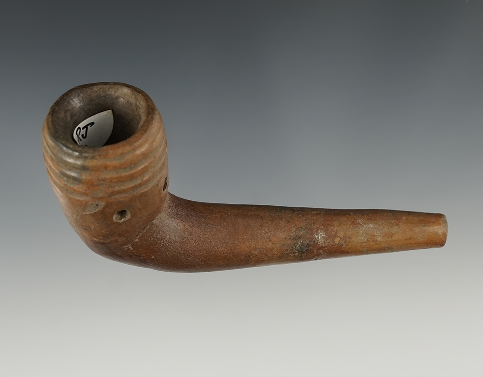 4" Iroquois Ring Bowl Pipe found in Simcoe Co., Ontario, Canada that is broken and mended