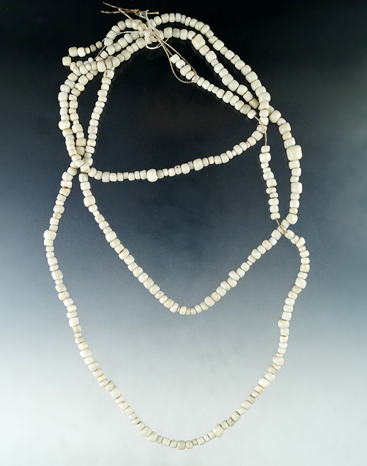 Nice long strand! 92" strand of Drilled stone beads found in Humboldt Co., Nevada.