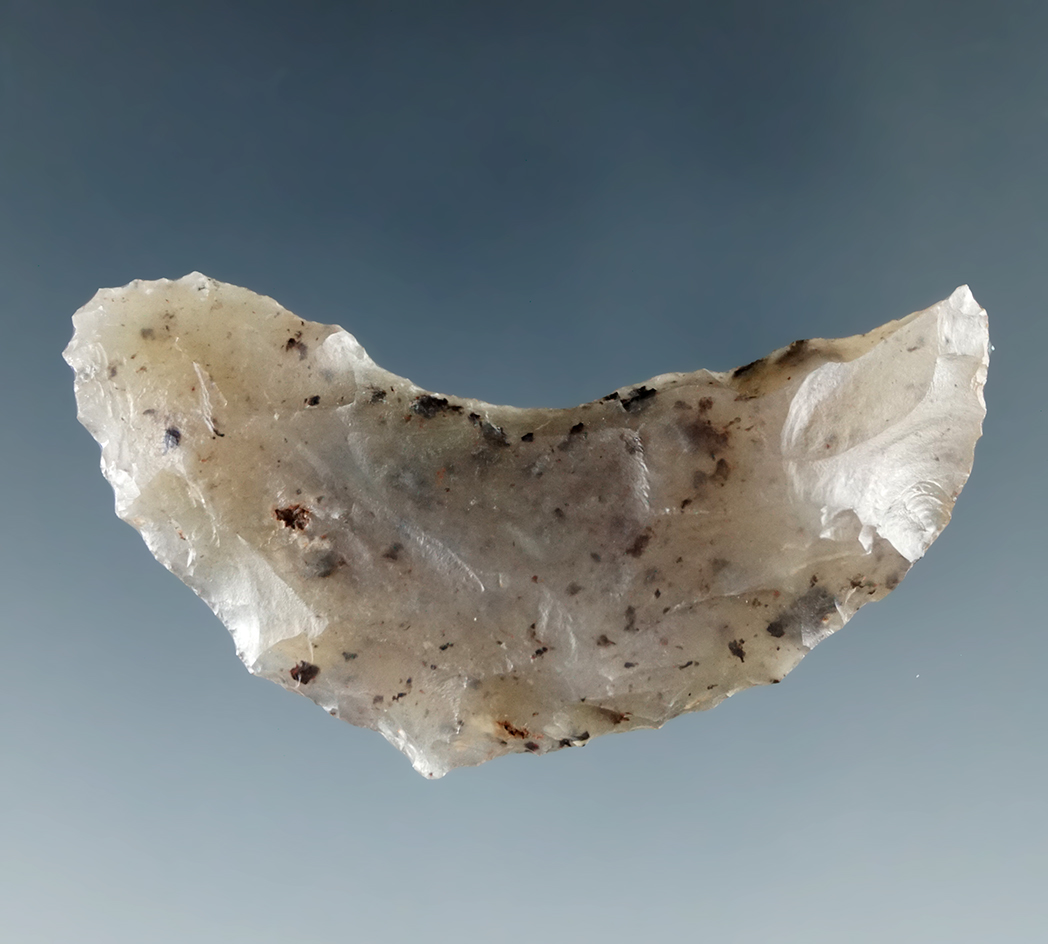 1 5/8" paleo Crescent made from dendritic agate found in Humboldt Co., Nevada.