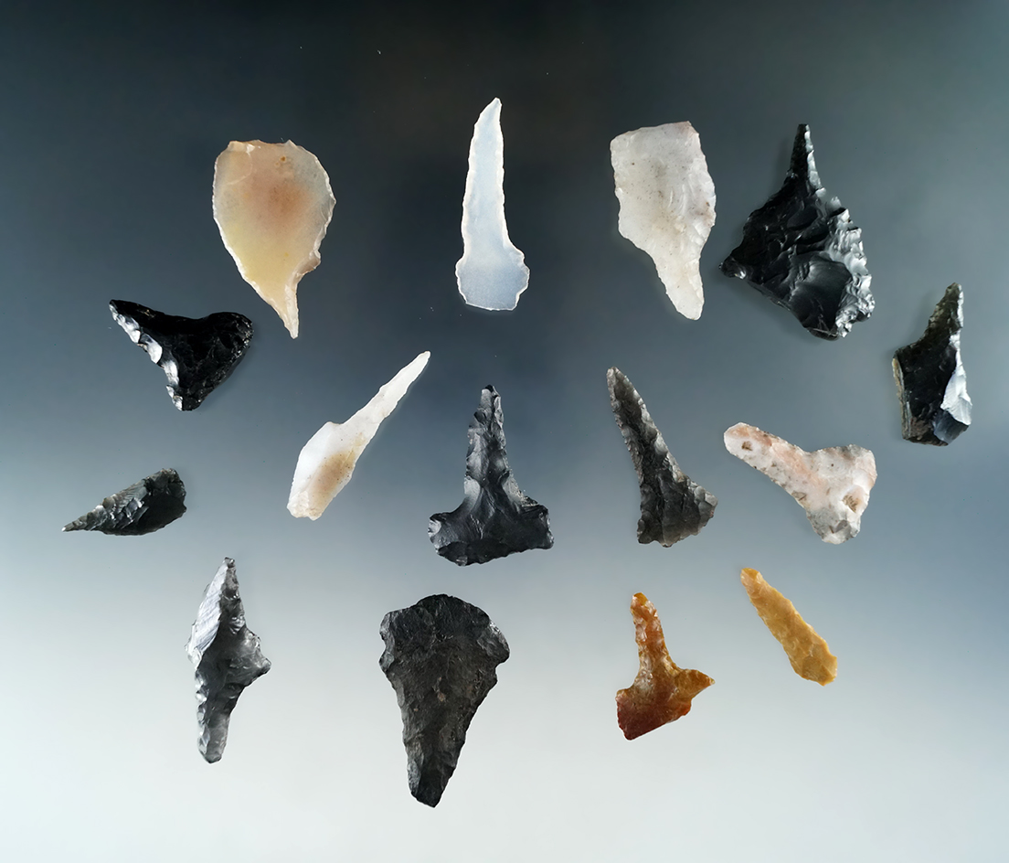 Set of 15 Drills and Awls found in Nevada, largest is 1 1/4".