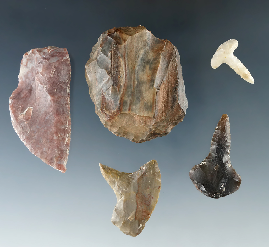 Set of 5 tools, largest is 2" found by R. N. Johnson in Sandoval Co., New Mexico.