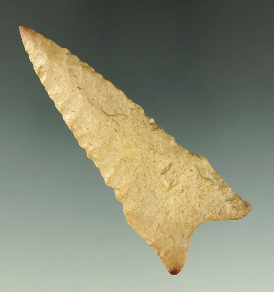 3" classic style Dalton found in Arkansas. Ex. Robert Berke collection. Comes with a Bennett COA.