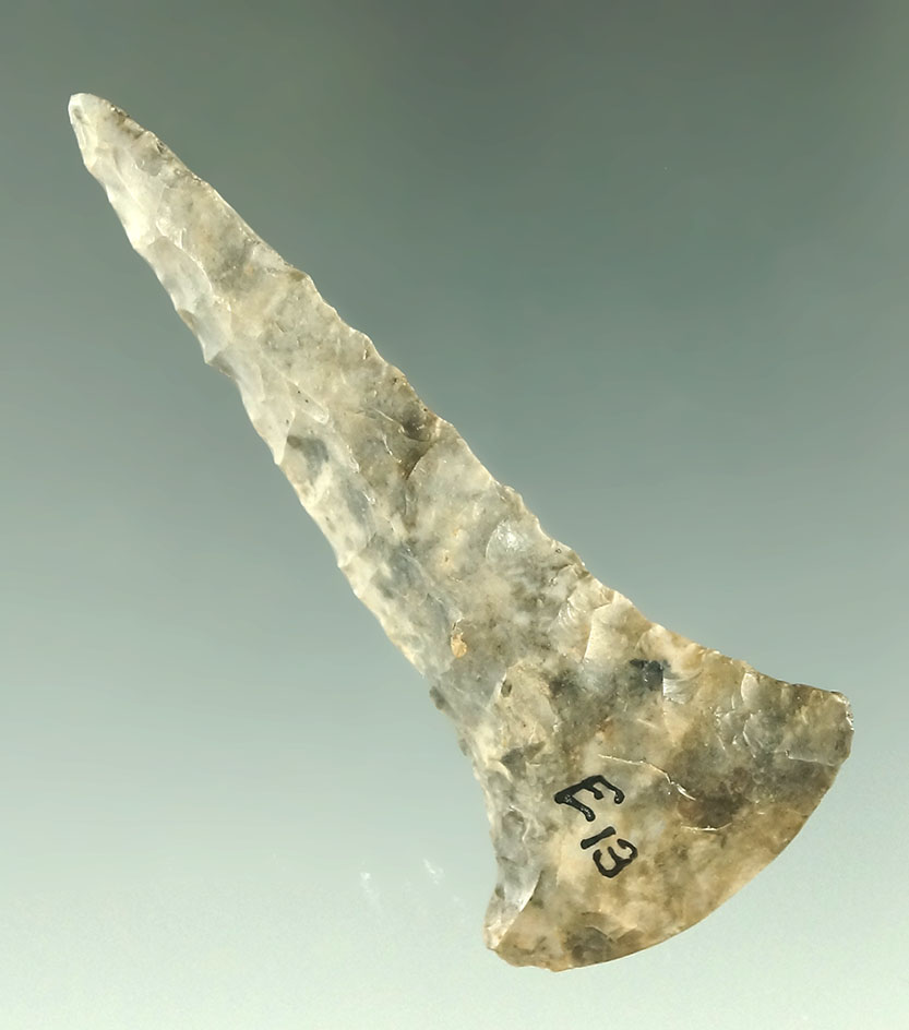 2 1/2" Coshocton Flint Dovetail Drill found in Crawford Co., Ohio.