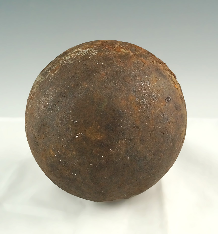 4 1/2" diameter cannonball found off the keys, Florida.