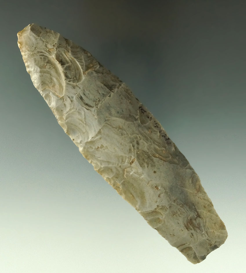 5 3/8" Paleo Lance - Hornstone - Spencer Co., Indiana. Ex. Earl Townsend collection. Bennett COA.