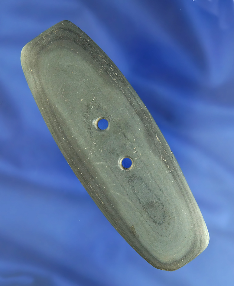 4 3/8" banded slate Gorget in nice condition found in southern Ohio.