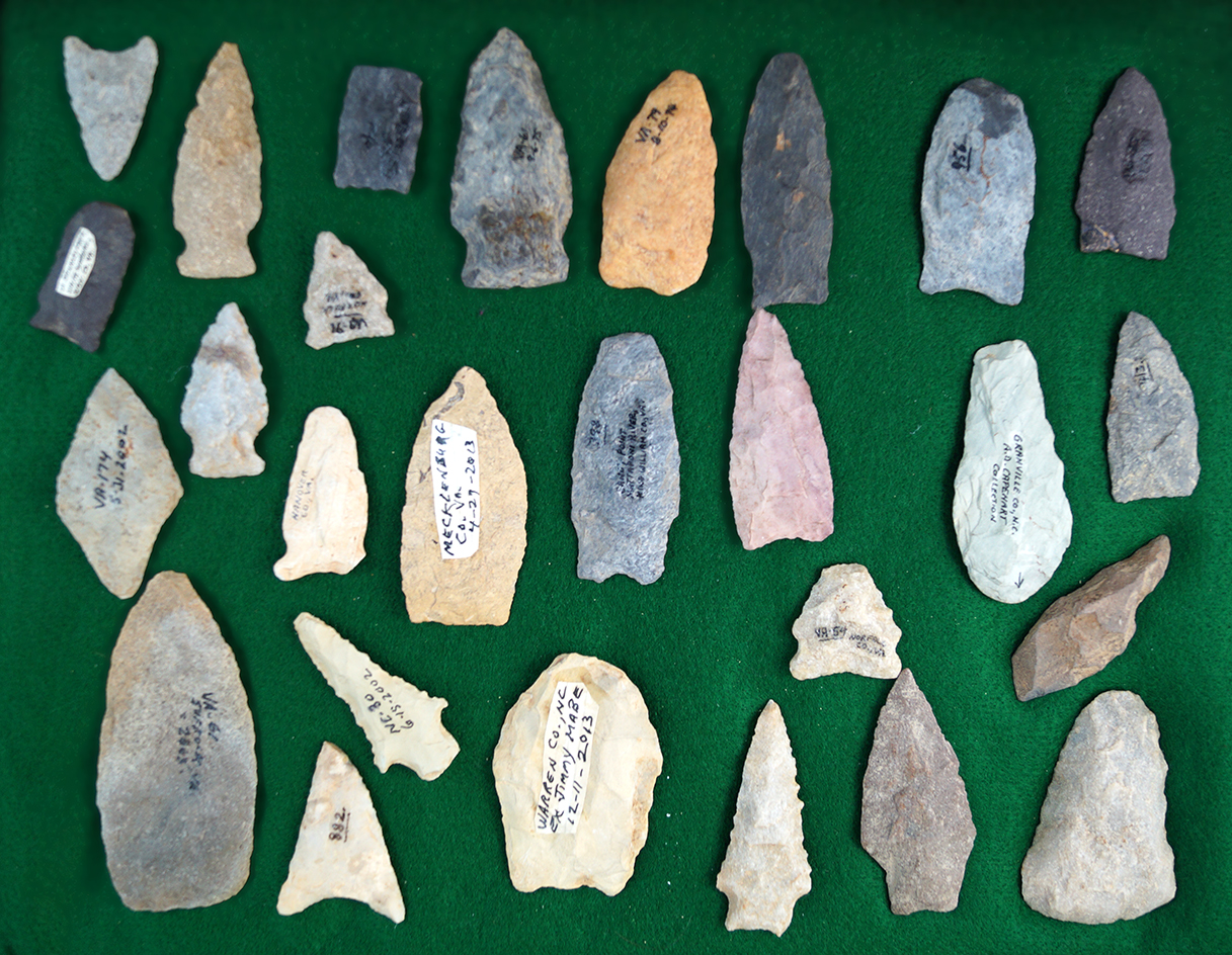 27 assorted artifacts found in North Carolina and Virginia,  a couple have minor restoration.