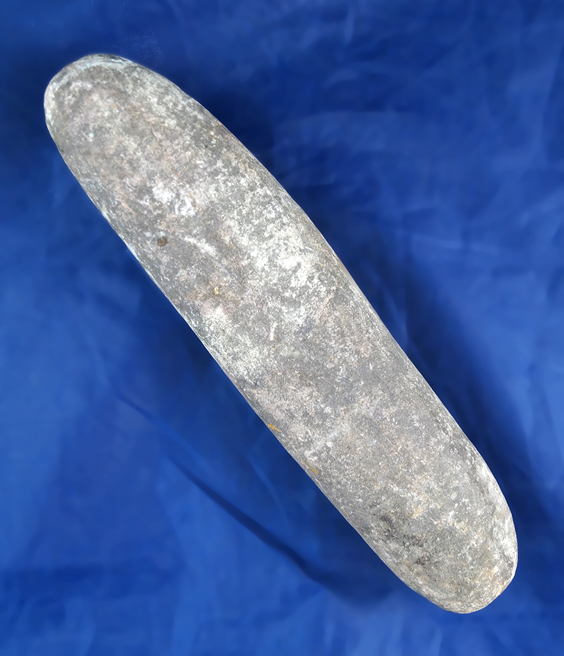 9 3/4" Roller Pestle found in Branch Co., Michigan. Ex. Jeff Doren Collection.