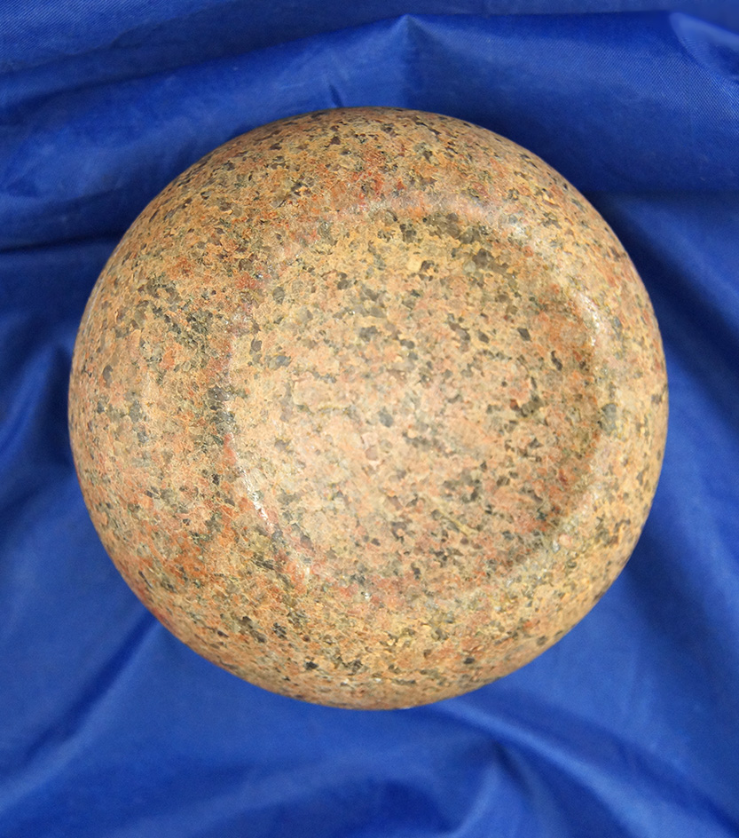 4" diameter nicely polishedGranite Double Cupped Discoidal found in Missouri.  Jackson G-10 COA.