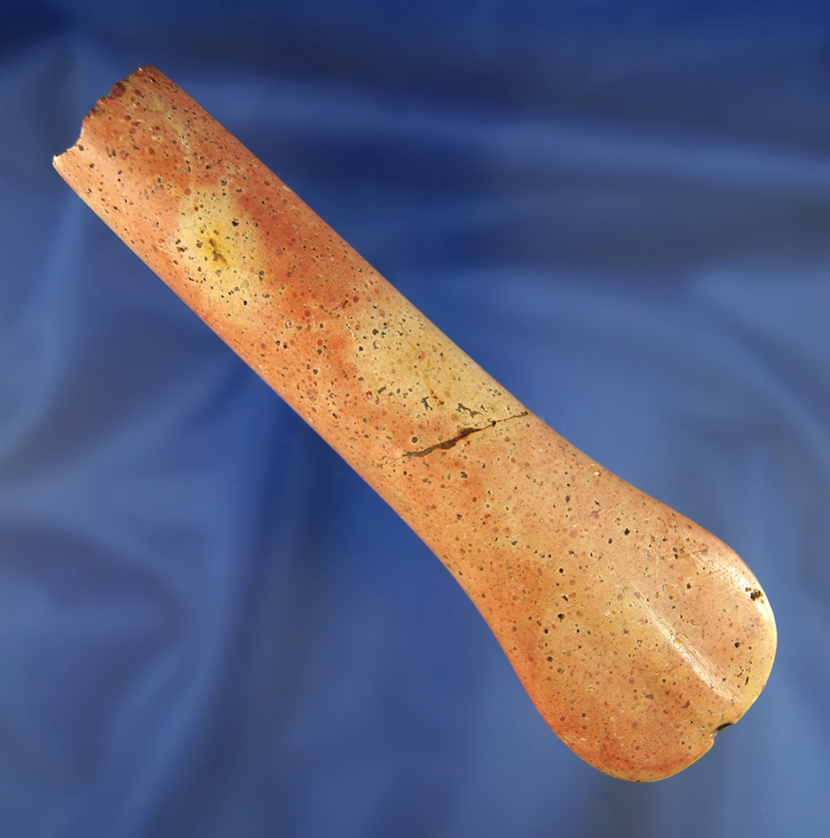 Rare style! 5 9/16" Pipestone duck bill style Pipe found in Highland Co.,  Ohio. Bennett COA