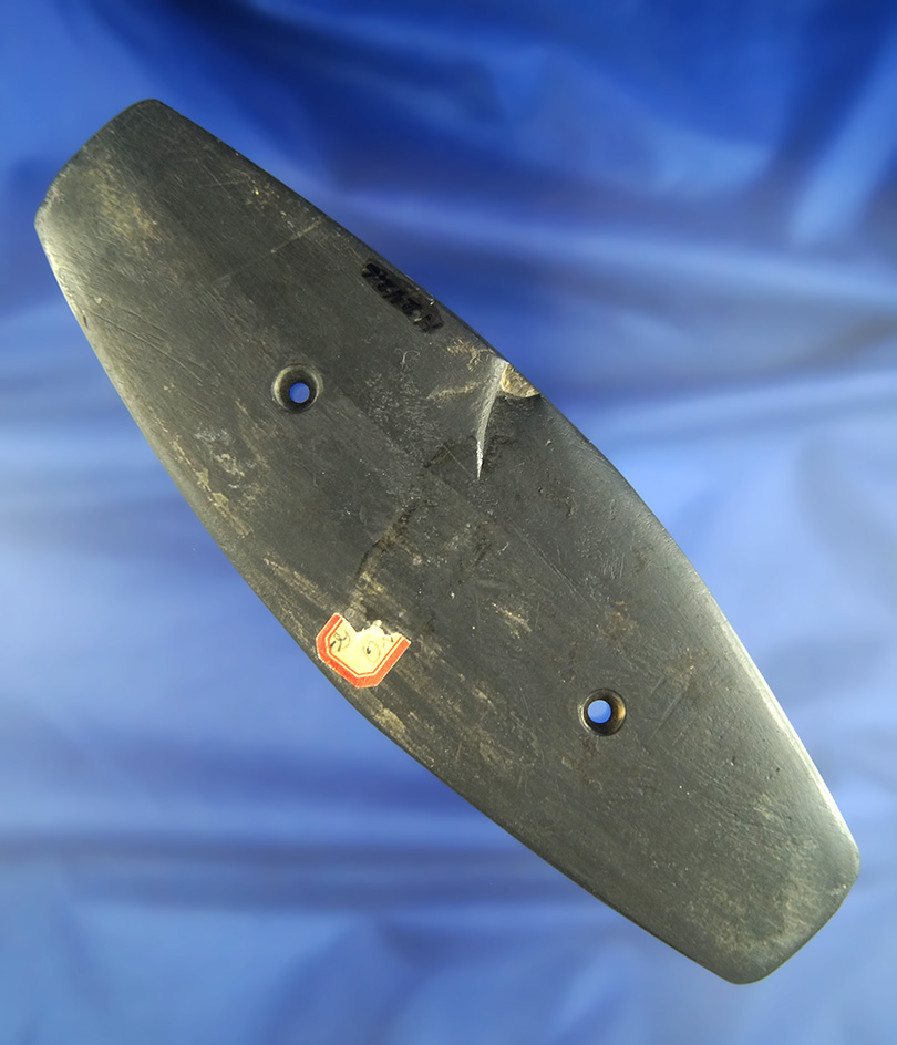 Sale Highlight! Very large 7 5/8" Glacial Kame slate Gorget from the Vietzen museum - Ohio.