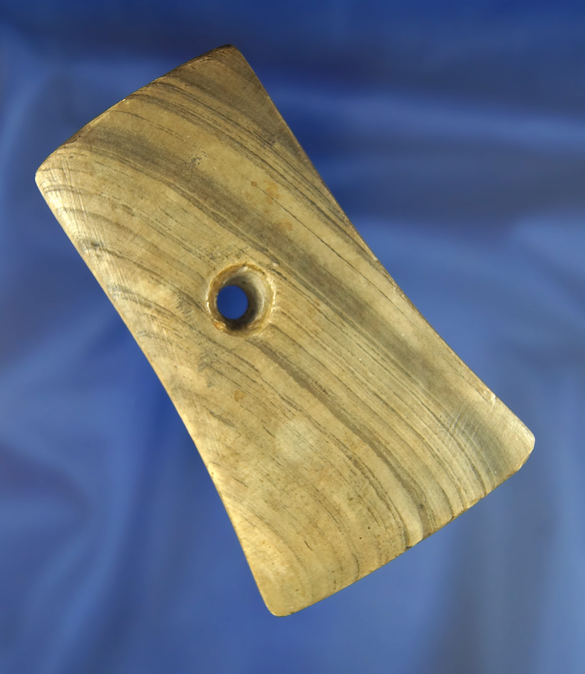 Davis COA G-10! 4" bell shaped Pendant found in 1965, Tuscola Co.,  Michigan. Davis COA.