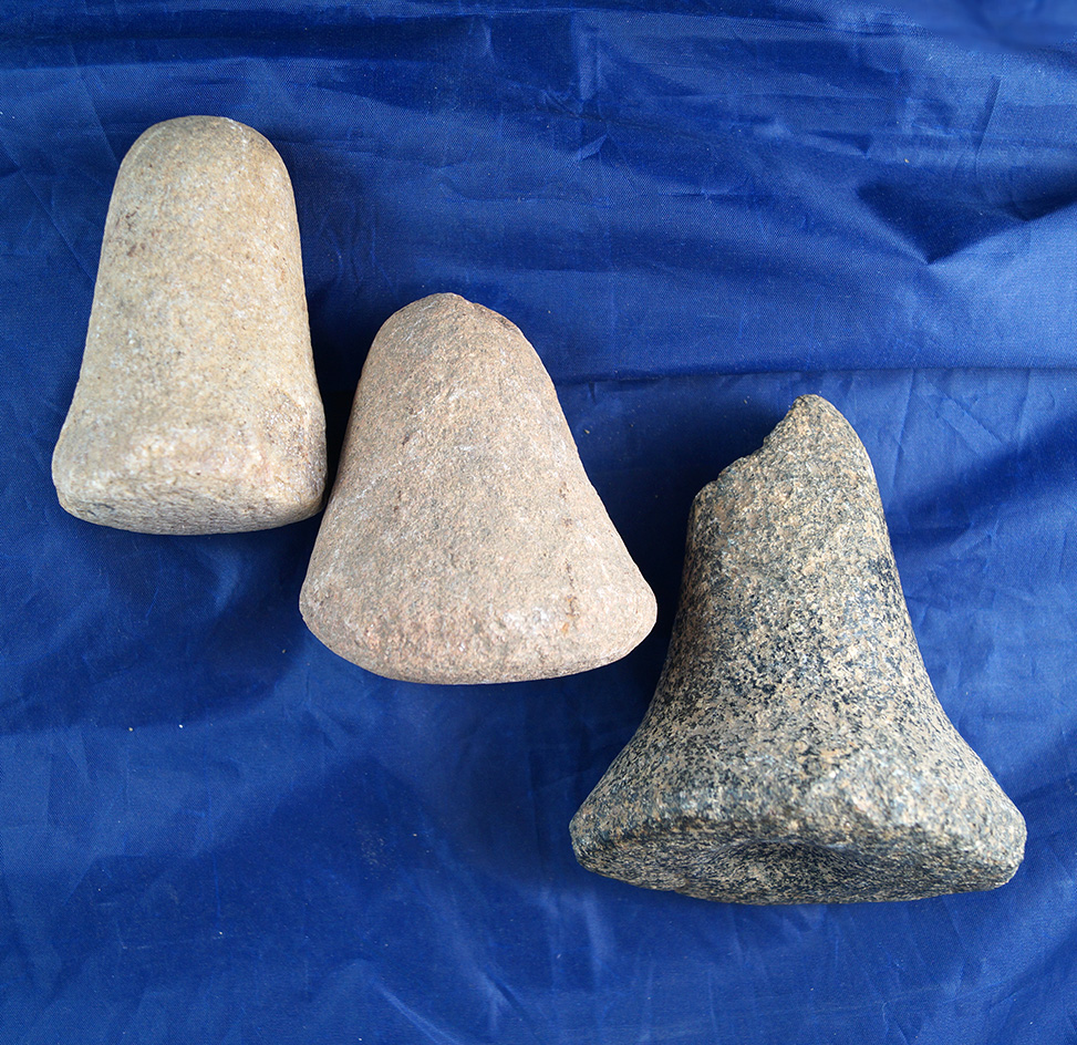 Set of 3 Pestles found in Ohio, largest is 4 1/16".