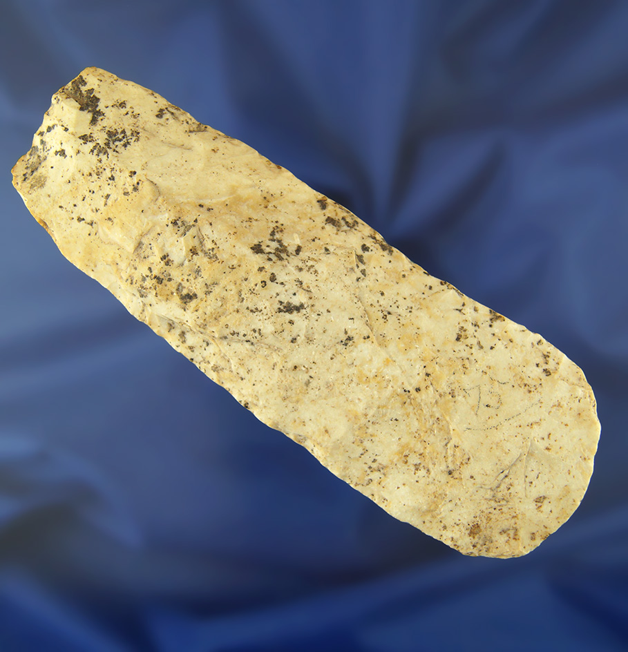 Well styled 5 3/4" Flint Hoe found in Montgomery Co.,  Missouri with nice use polished to bit