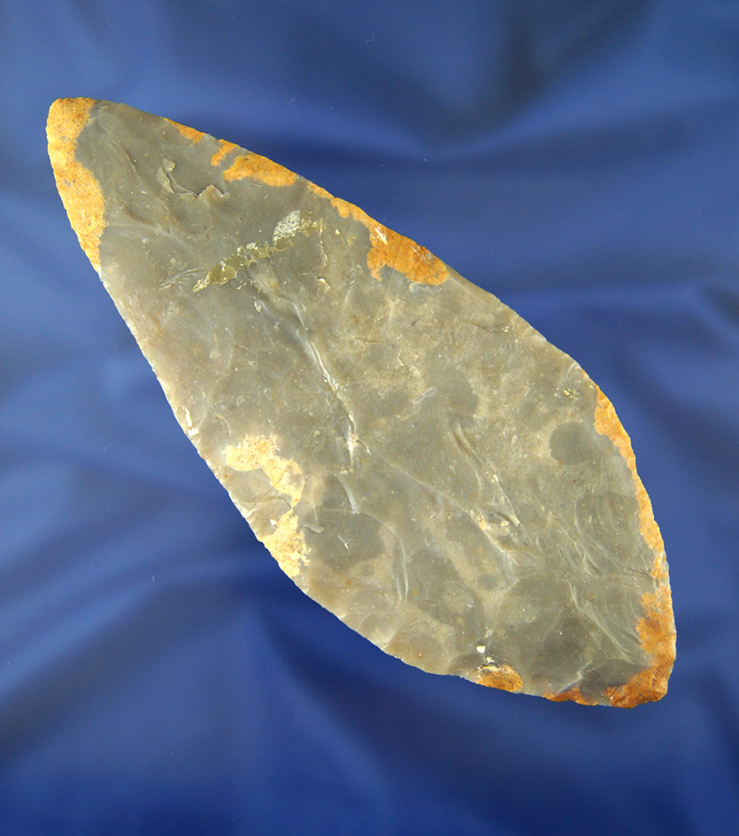 Large and thin 6 3/16" Blade found on a site in Bell Co.,  Texas. Broken in two pieces.