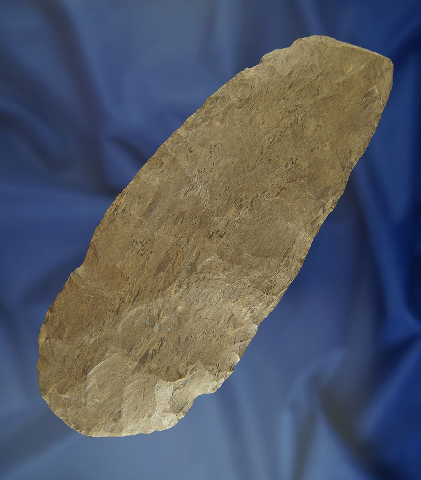 7 1/2" Dover Flint Spade found in Tennessee. Nice flaking, bit is in very good condition.