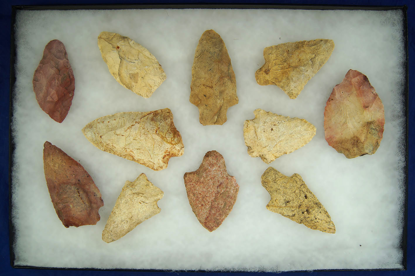 Set of 11 Flint Knives found in Georgia, largest is 3 3/16".