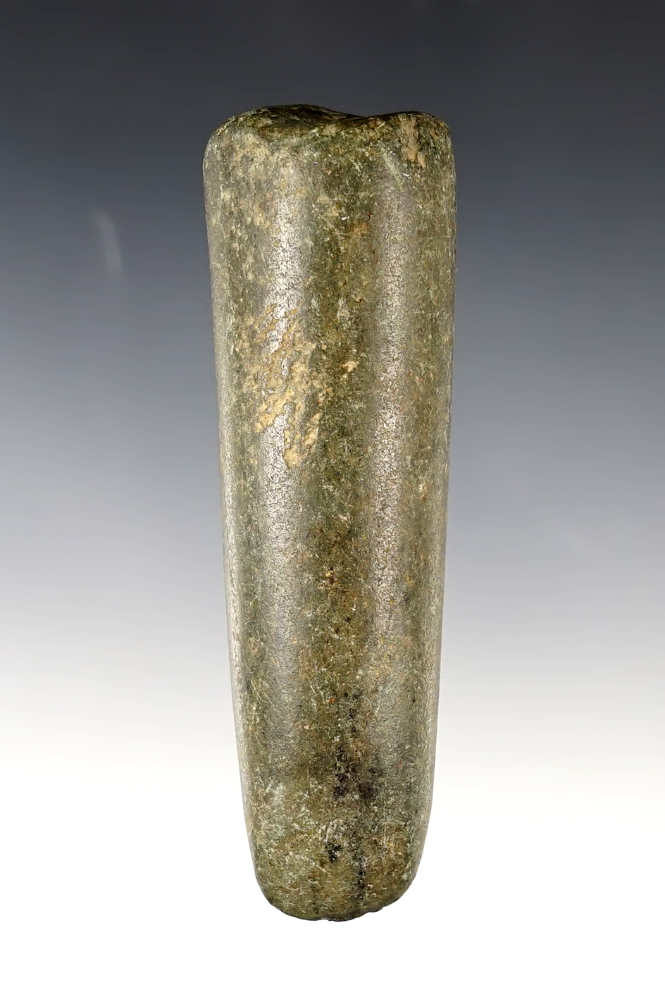 4" highly polished Chisel found in Ohio. Well made. Ex. Tutle collection.