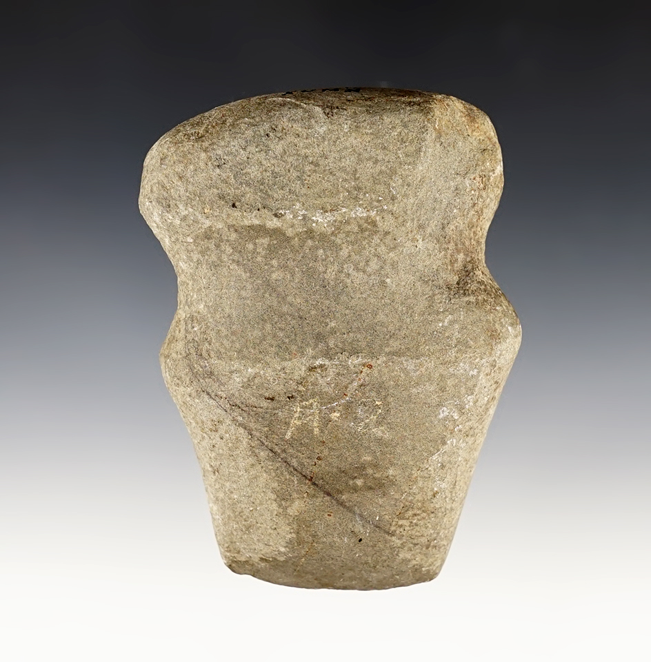 4 1/4" long Full Groove Axe found in Knox Co., Ohio, Made from well patinated Hardstone.