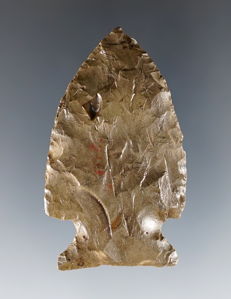 Thin and well made 2 1/8" New York Jacks Reef made from Onondaga Flint.