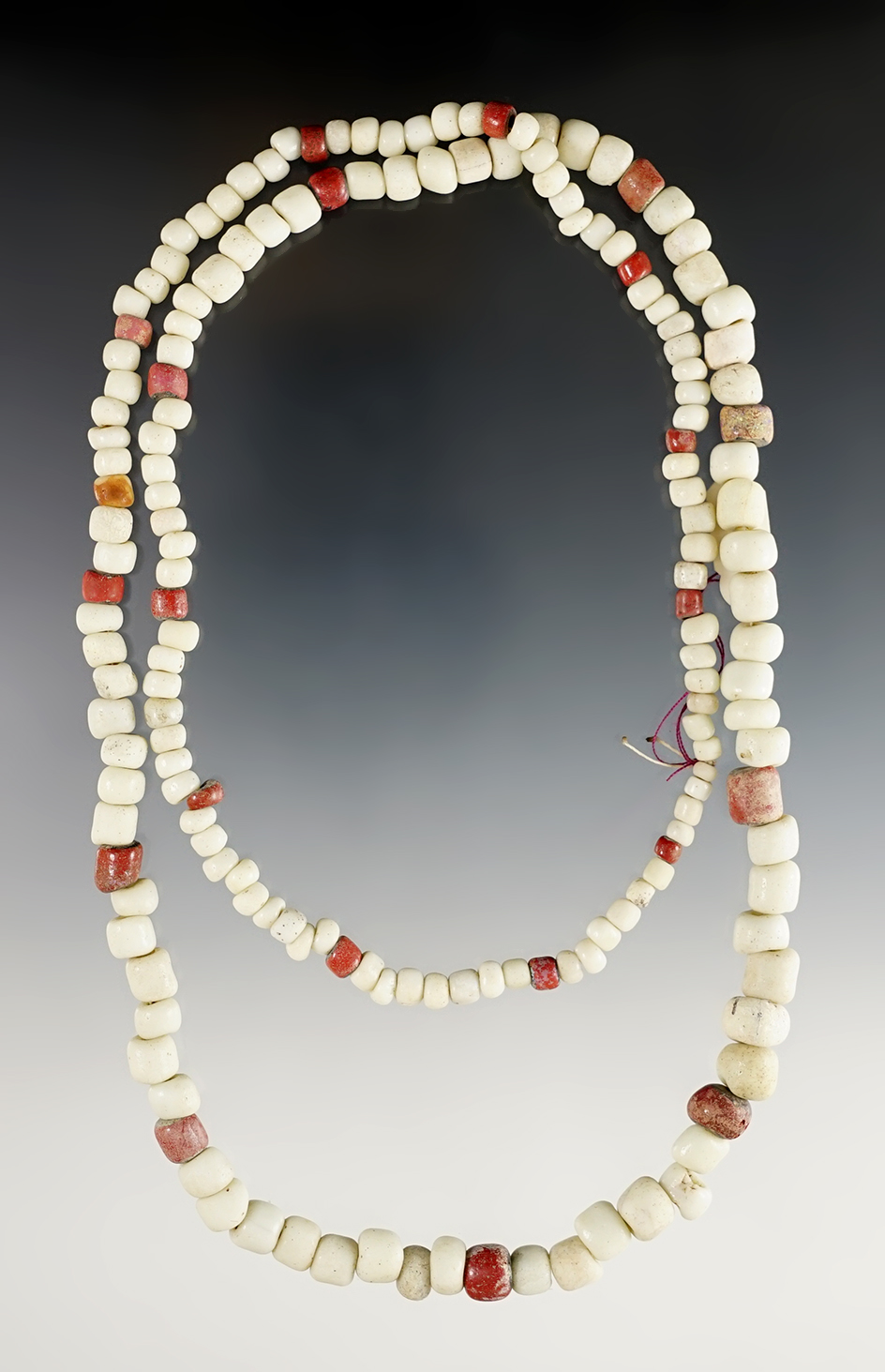 32" Strand of nice beads found in California. Ex. Hough collection.