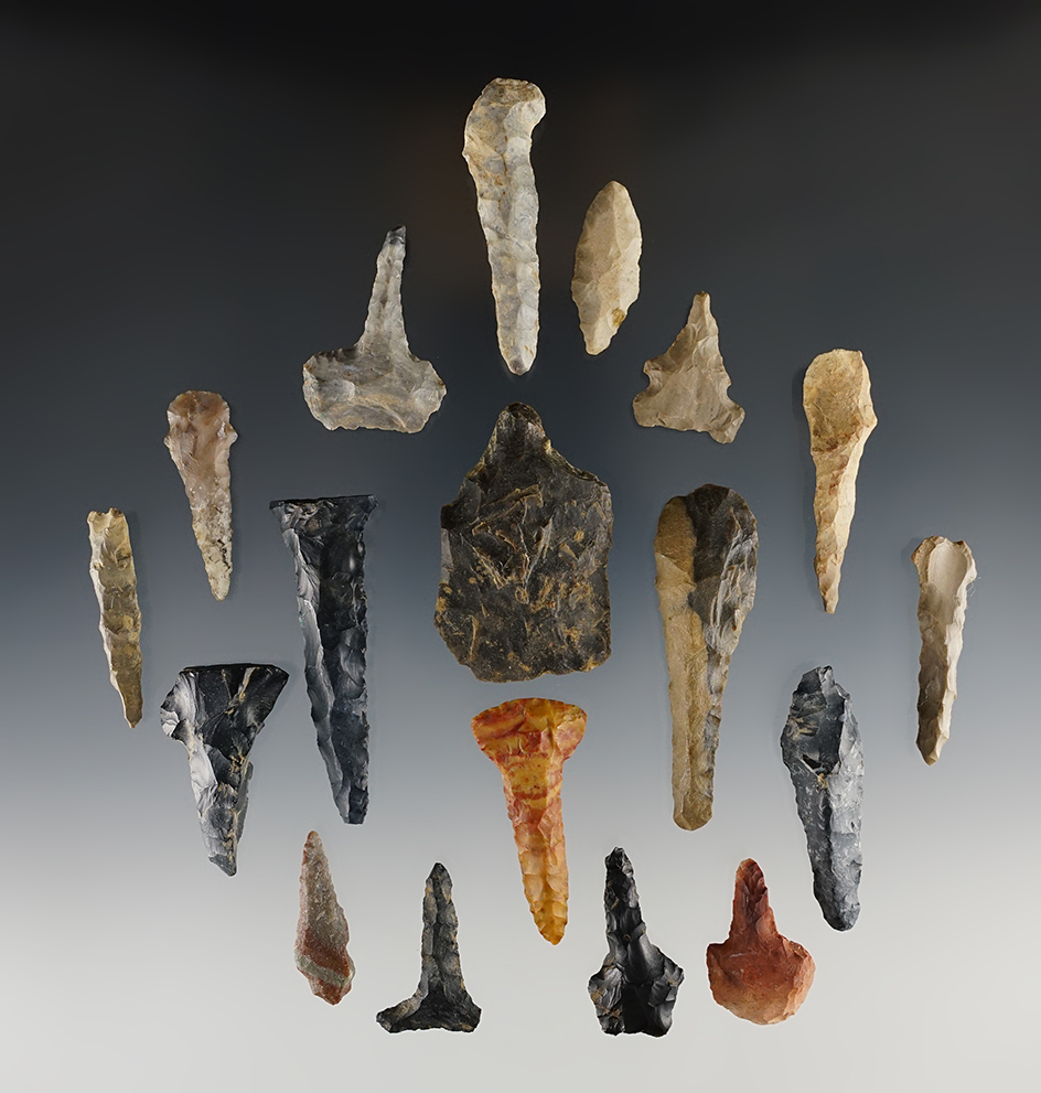 Set of 18 Ohio Drills in good condition. The largest is 2 3/16".