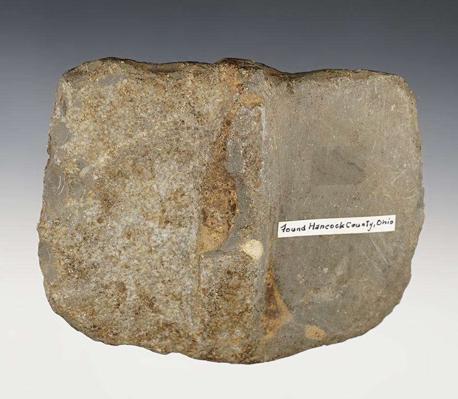 5 1/8" wide Wing Bannerstone Preform found in Hancock Co., Ohio.