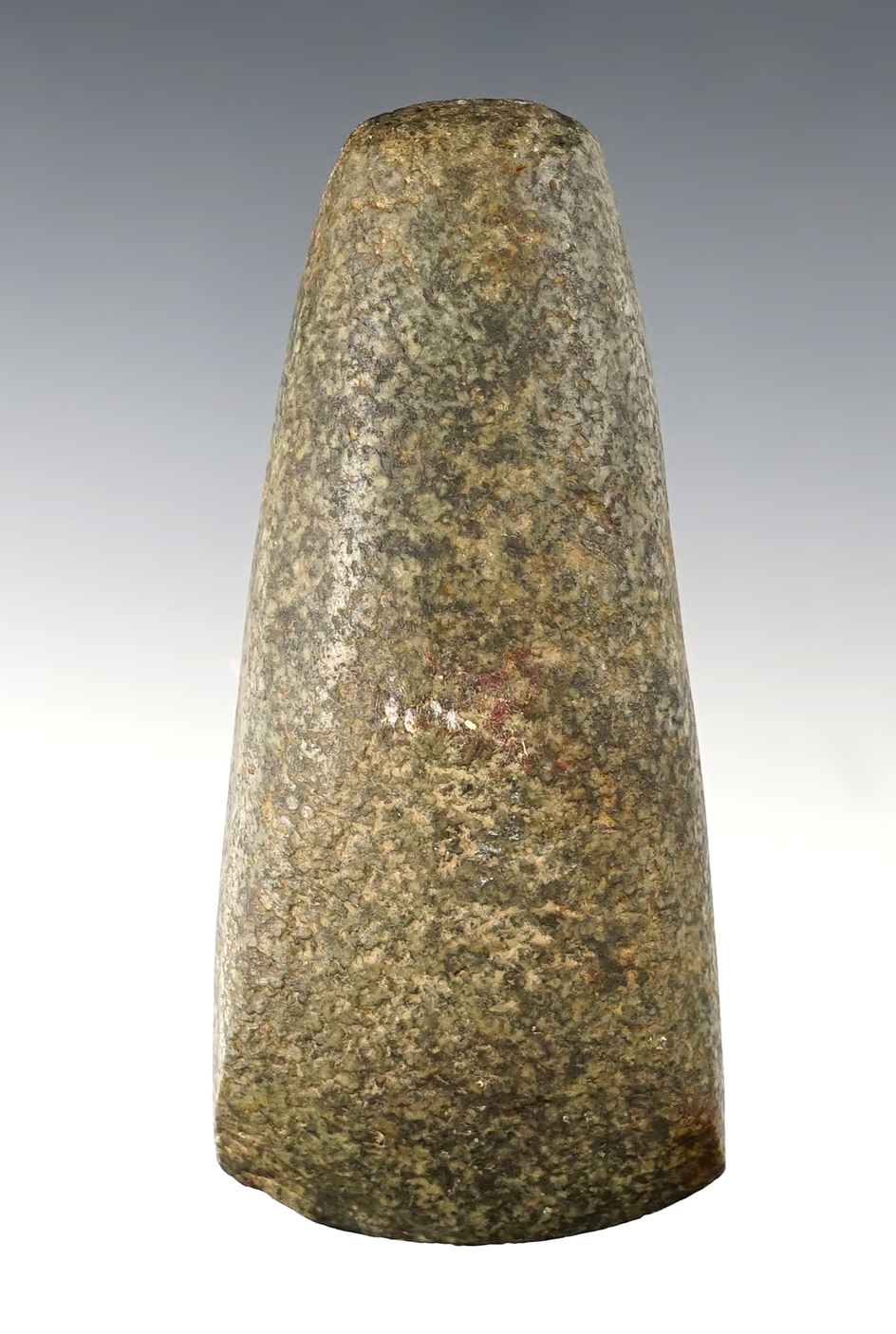 Heavily patinated 4 1/4" Hardstone Ohio Celt in good condition.
