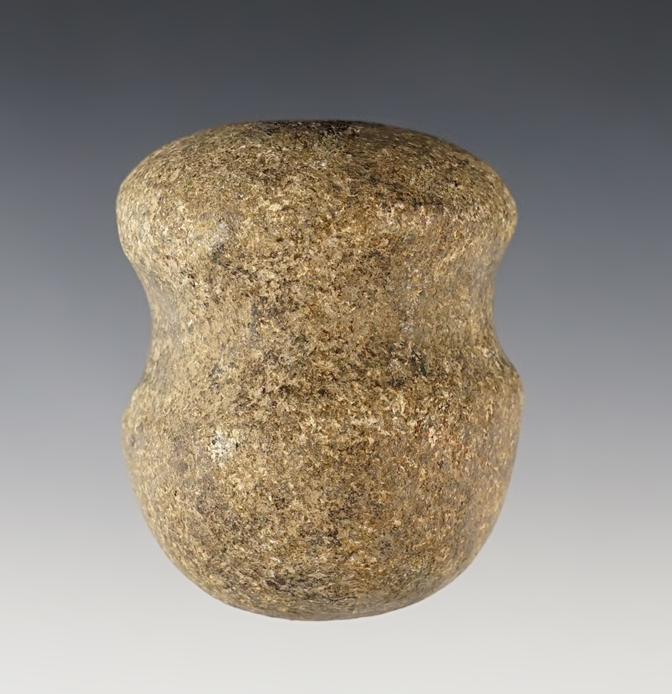 Well styled 2 1/2" Hardstone Grooved Hammerstone found in Ohio. 