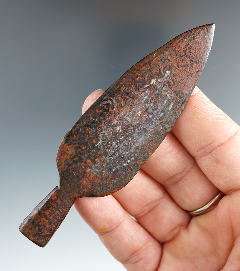 3 13/16" socketed copper spear point in excellent condition.