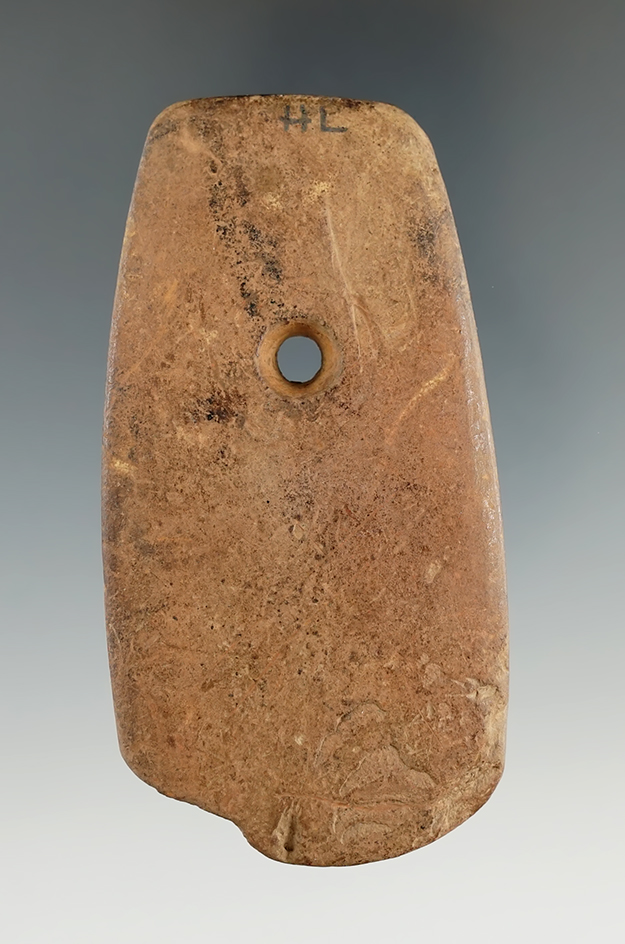 3 5/16" Trapezoidal Pendant found in Wyoming Co., New York. Ex. Howdy Lang.