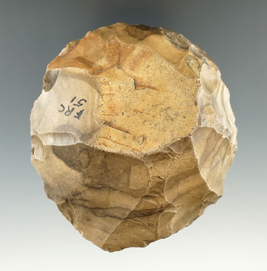 3 1/8" core/chopper from the Mousterian period 35,000 BP found in a cave in France.