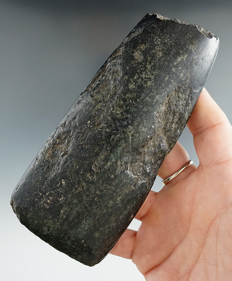 5 1/8" Adze made from beautiful green jadeite found in the Pacific Northwest.