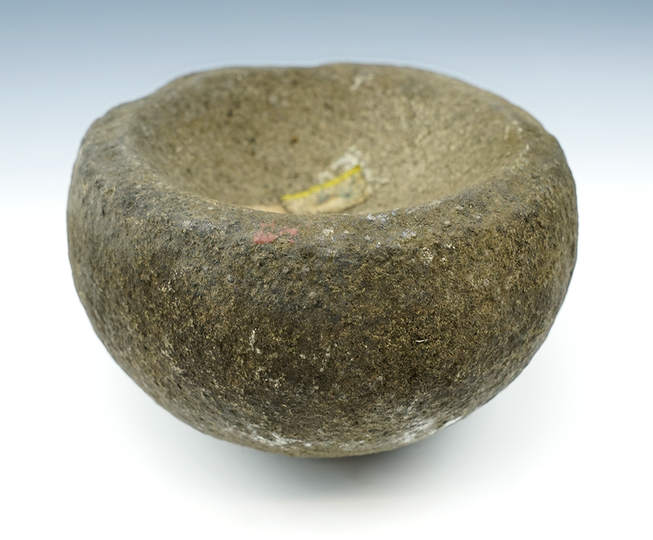 Nicely styled 5 1/2" diameter stone bowl found in Pennsylvania.