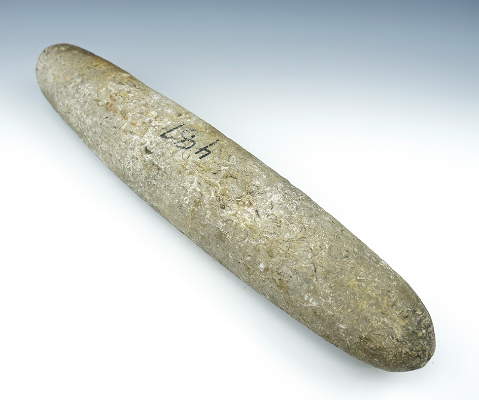 Large 13 3/4" Roller Pestle found in the Midwest.