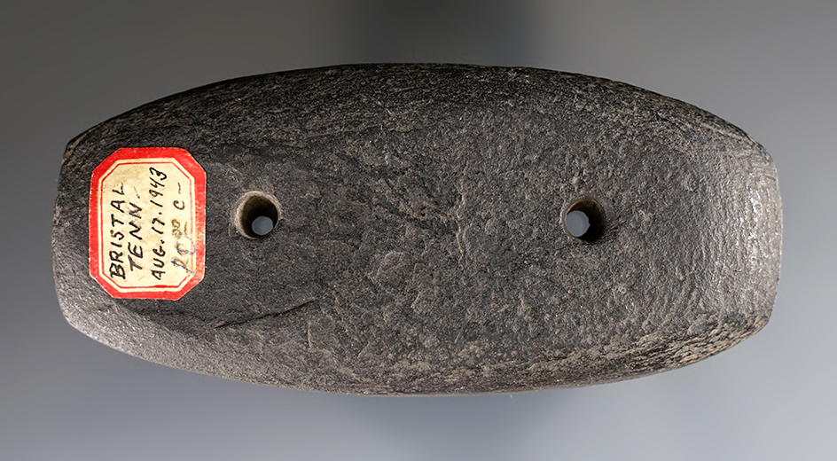 Rare Material! 4 1/4" Gorget that is beautifully made from Cannel Coal found in Sullivan Co., TN.