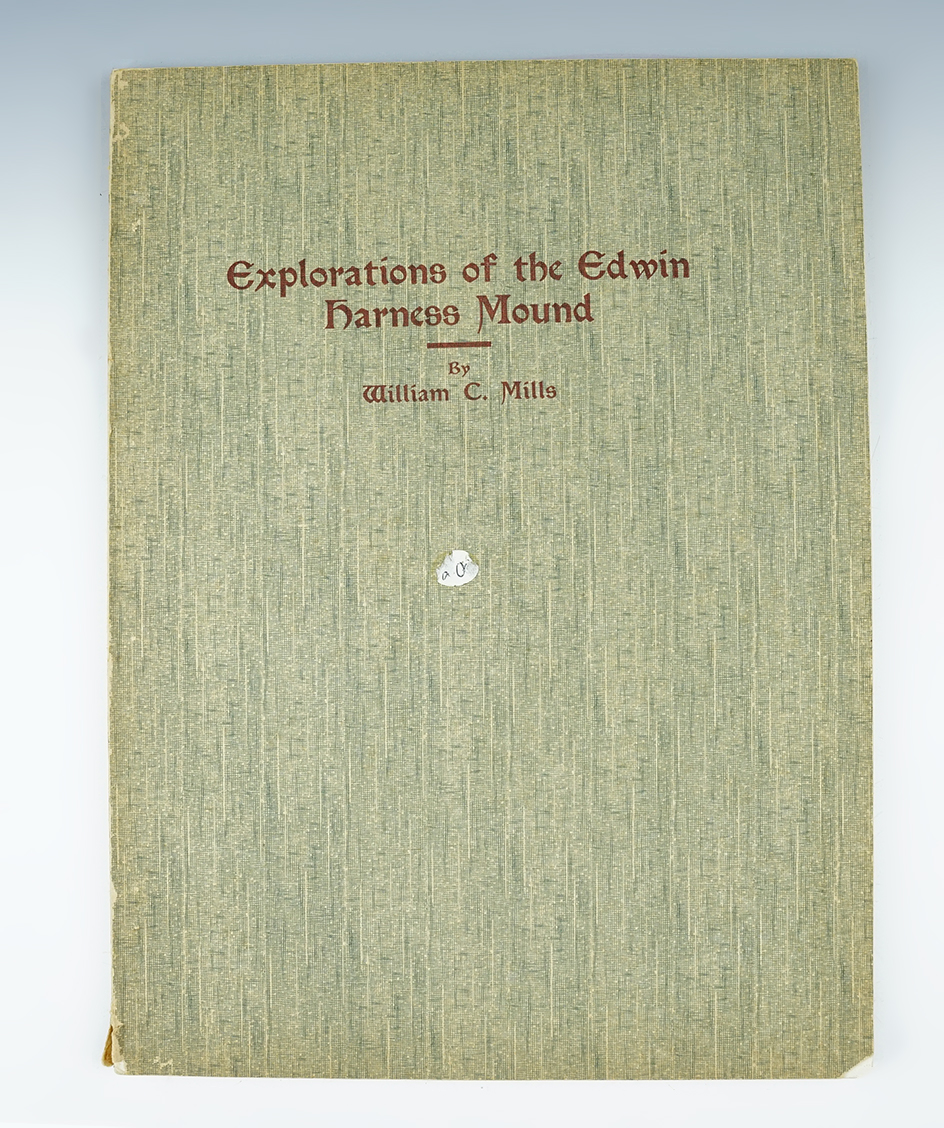 1907 softcover booklet "Explorations of the Edwin Harness Mound" by William C. Knowles