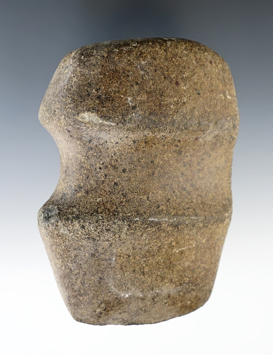 3 3/4" Long well defined 3/4 Grooved Axe made from Hardstone. Found in Missouri.