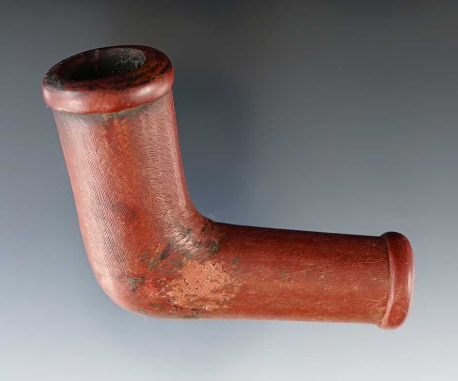 3" x 2 3/8" Nicely styled Catlinite pipe. Circa late 1800's. Excellent condition.