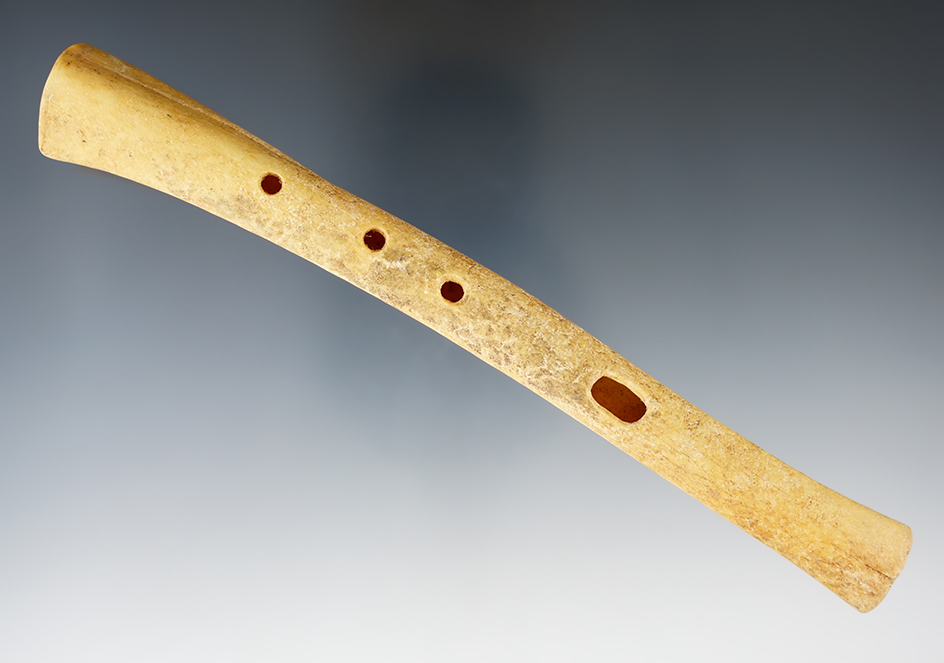 6 3/4" 4-hole Bone Flute in excellent condition. Found in Sandoval Co., New Mexico.