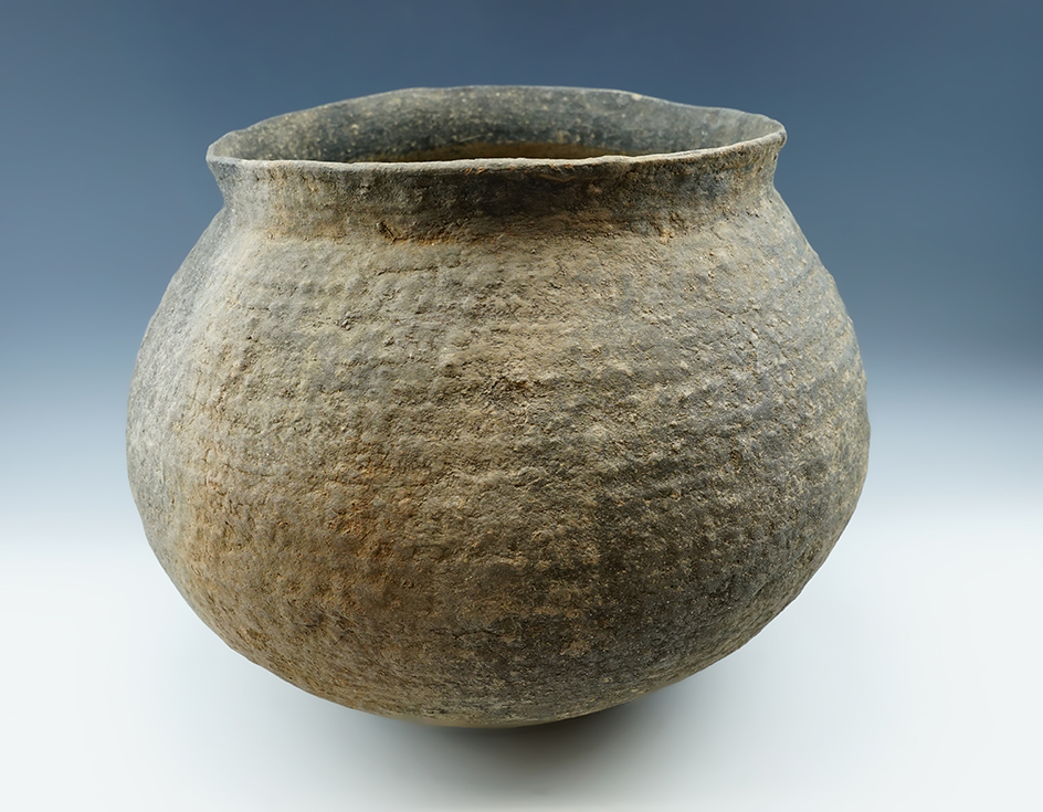 Very large! 12" Wide x 9 1/2" tall Prehistoric  pottery vessel recovered in Arizona.  Some repaired