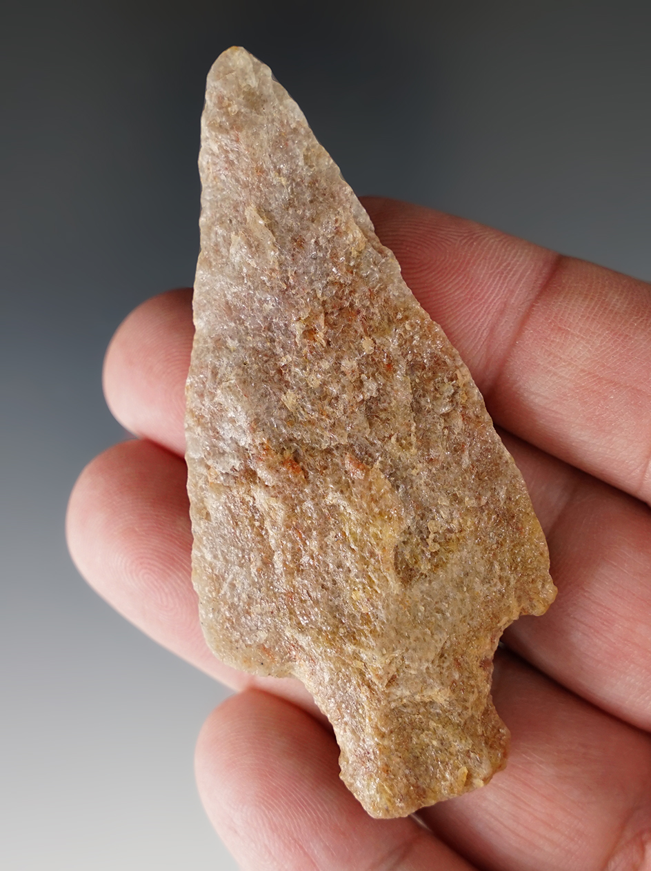 3 1/8" Bare Island made from quartzite. Found in Maryland.