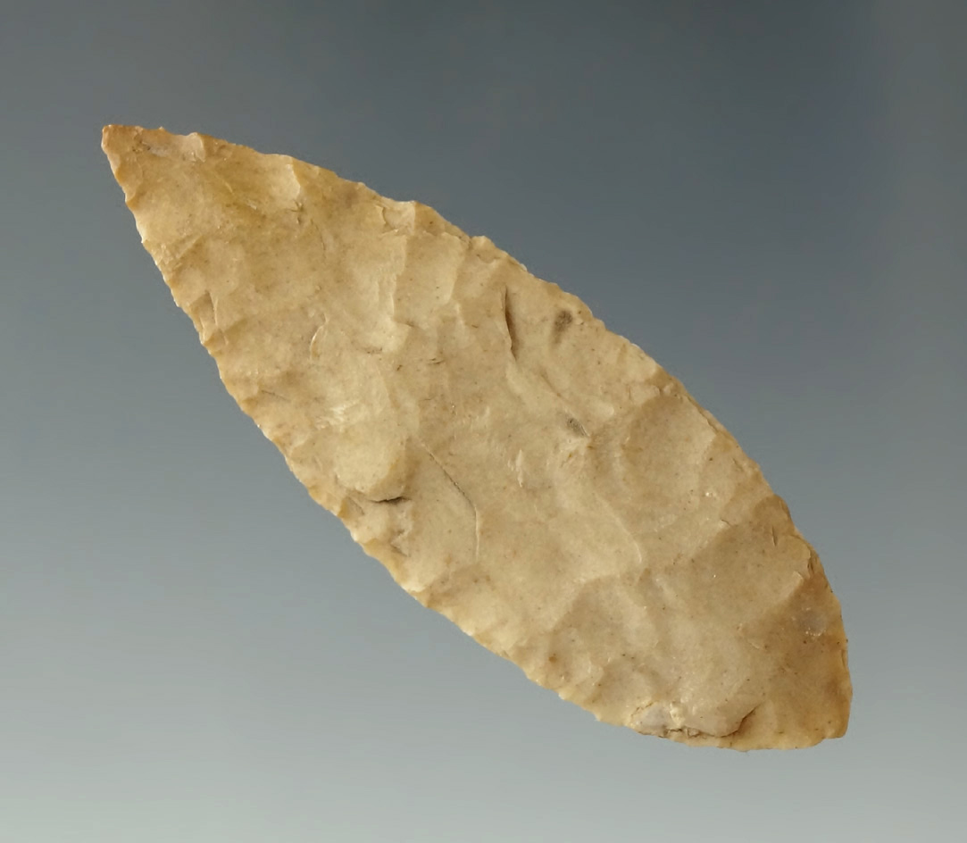 Exceptionally thin 2 1/16" Nodena made from Crowley's Ridge Cobble Chert found in Arkansas.