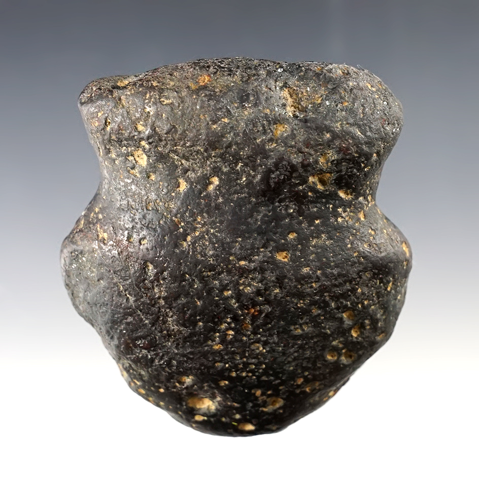 3 1/8" full grooved archaic Axe made from Hematite recovered in Brown Co., Ohio.