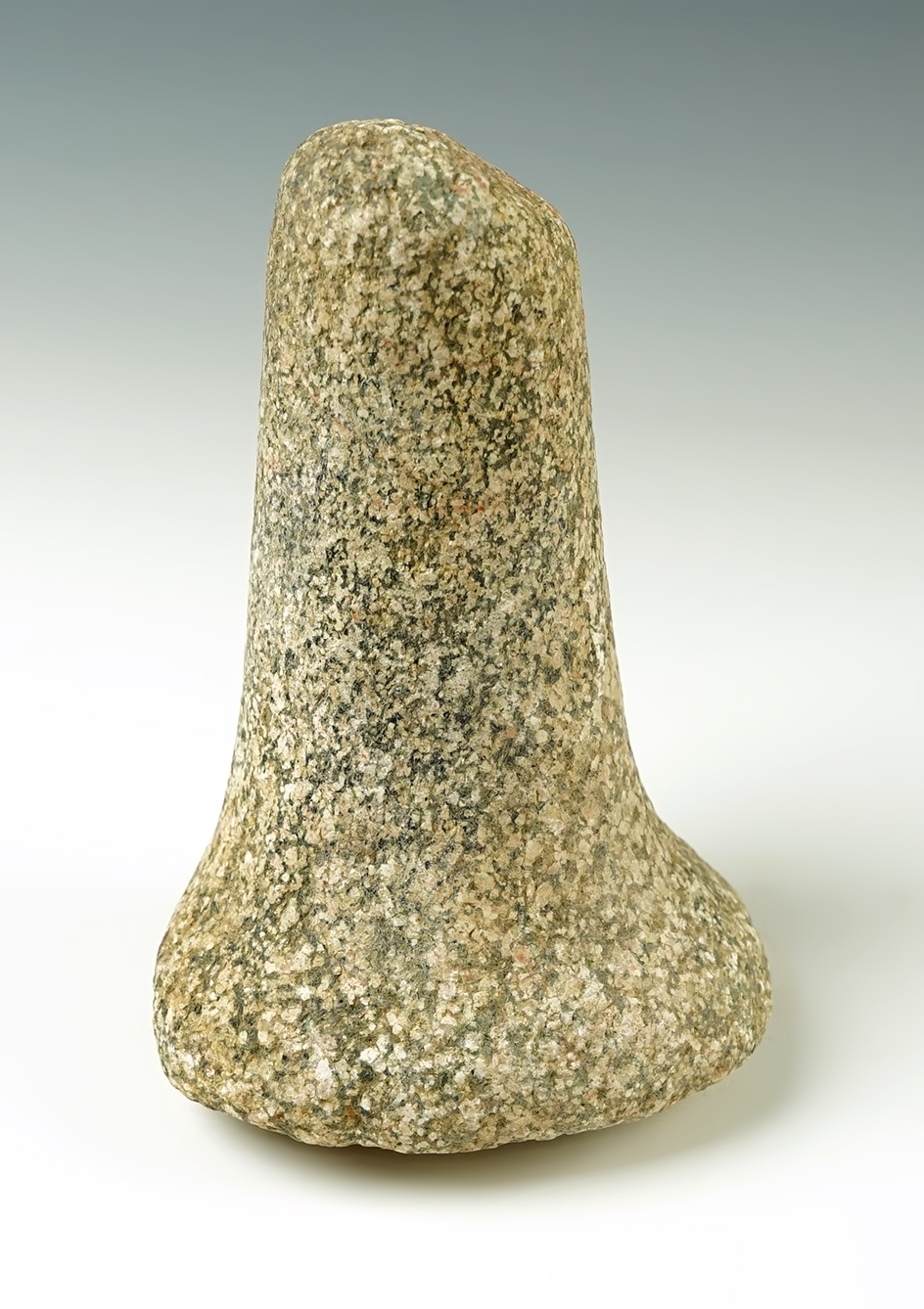 5" tall Bell Pestle made from nicely colored Hardstone. Found in the Midwest.