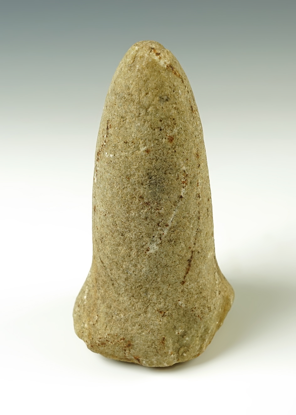 6" tall Bell Pestle that shows excellent patina on the surface. Shelby Co., Indiana.