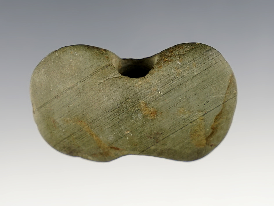 2 3/16" Bannerstone found in Sandusky Co., Ohio. Ex. Tim Edwards collection.