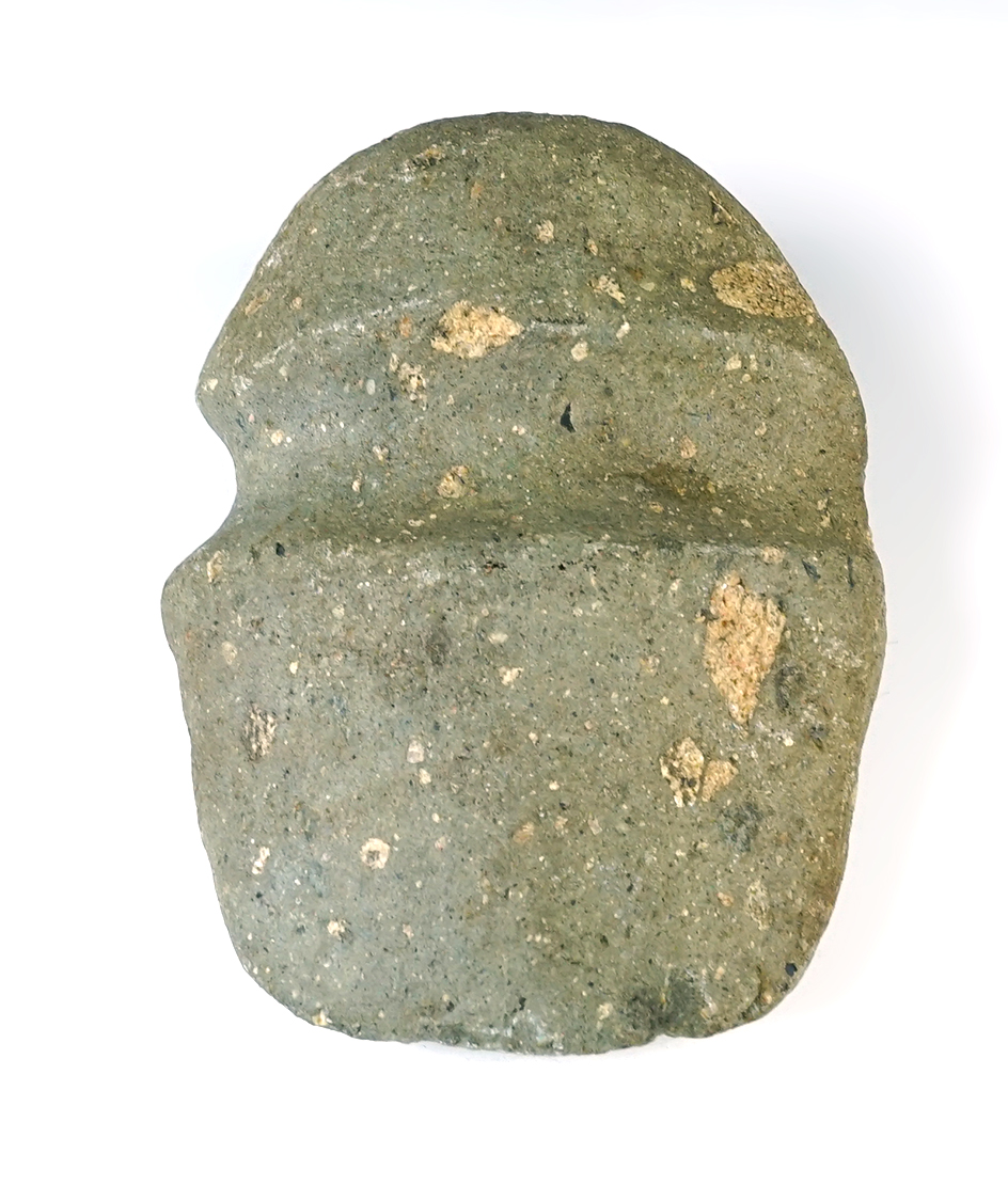 5 5/16" long rare style 7/8 grooved Axe made from Porphyritic Stone - Williamsport, Ohio. 