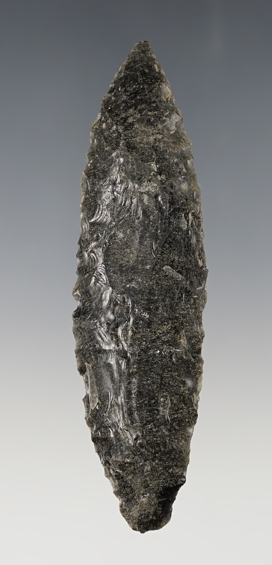 3 7/16" Tulare Lake Bi-Pointed Knife -1940's in Kern Co., California by Joe Burdell. Stermer COA. 