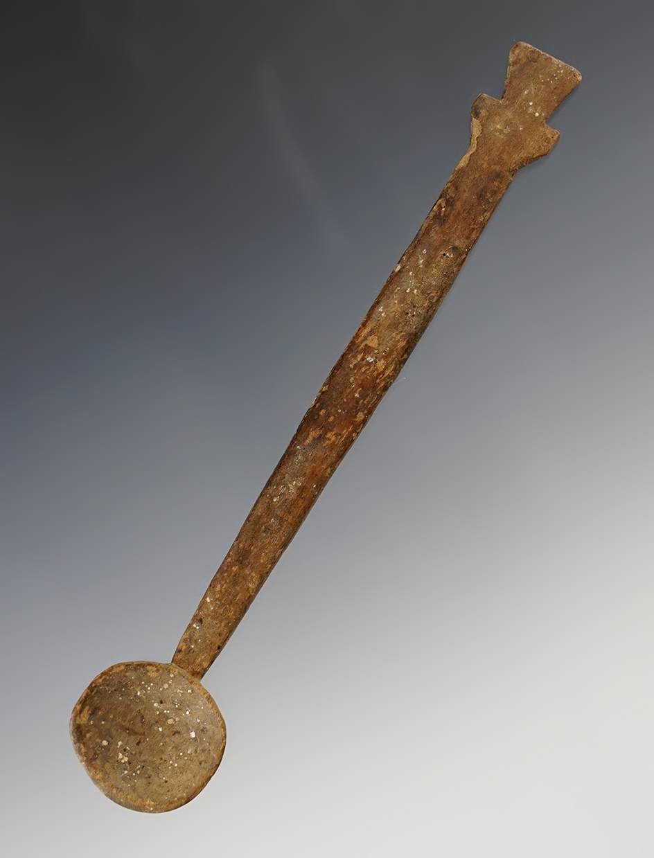 Rare and nice! 5 1/8" Inca Culture Medicine Spoon carved from wood. Found in Peru.